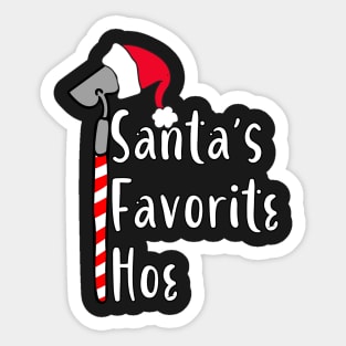 Santa's Favorite Hoe Sticker